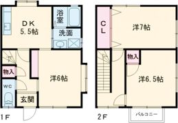 ハミングハイツAの間取り画像