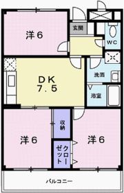 三快マンションの間取り画像