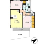 ウィルモアシャトー A棟の間取り画像