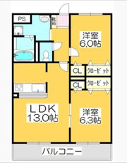グランビューの間取り画像