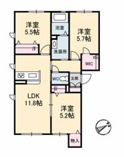 グッラ ディ ヴェント松保町の間取り画像