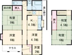 長府松小田本町1戸建ての間取り画像