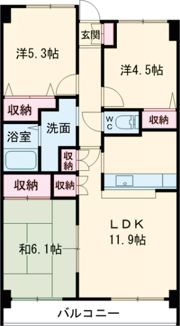 ラフィネ立川の間取り画像