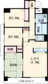 ラフィネ立川の間取り画像