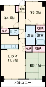 ラフィネ立川の間取り画像