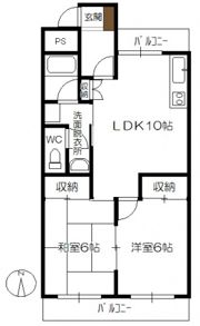 金谷コーポの間取り画像