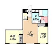 アッパーヴィレッジ新札幌の間取り画像