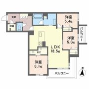 WithPlus上熊本駅前の間取り画像
