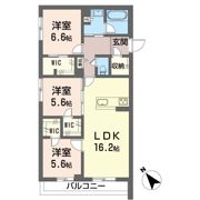 大久保クレストの間取り画像
