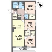 大久保クレストの間取り画像