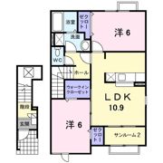 オリオン サンライズB棟の間取り画像