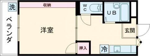 スカイコート大分大在の間取り画像