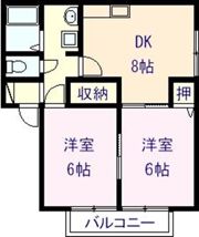 ヴィラ稲岡B棟の間取り画像