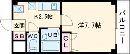 スタジオビジュの間取り画像