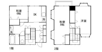 グリーンハイツB棟の間取り画像