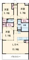 サクセス東櫛原の間取り画像