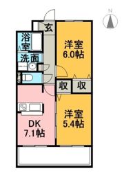 メイプル青山Aの間取り画像
