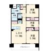 アーバネックス中崎町Ⅱの間取り画像