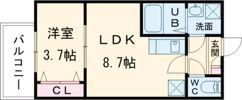 ジーメゾン山科ノースの間取り画像