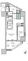 ONE ROOF RESIDENCE KIBA EASTの間取り画像