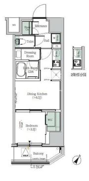 ONE ROOF RESIDENCE KIBA EASTの間取り画像