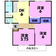 サンビレッジ野中Bの間取り画像