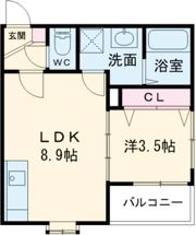 仮称）鳥栖市本町1丁目 A棟の間取り画像