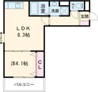 仮称）鳥栖市本町1丁目 A棟の間取り画像