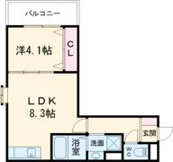 仮称）鳥栖市本町1丁目 B棟の間取り画像