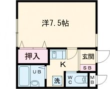 ハイツ家里の間取り画像