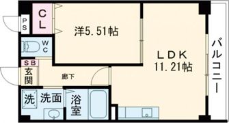 グランソシエ黒髪Ⅱの間取り画像
