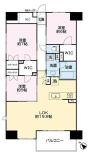 レーベン高岡駅前THE TOWERの間取り画像