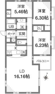 ラ・ファミーユ壱番館の間取り画像