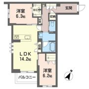 リヴァソーレの間取り画像