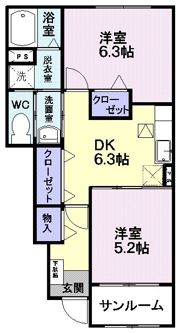 ベルサイドの間取り画像