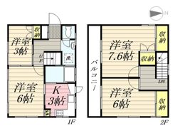 小田原7丁目貸家の間取り画像