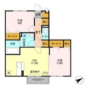 シュロス蒲地 Aの間取り画像