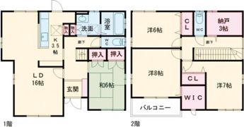 ひよどり台南町戸建住宅の間取り画像