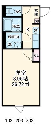 GRADUS西浦和（グラドゥスニシウラワ）の間取り画像