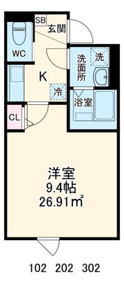 GRADUS西浦和（グラドゥスニシウラワ）の間取り画像