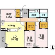 CLASSEUM仙台小田原 B棟の間取り画像