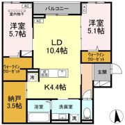 CLASSEUM仙台小田原 B棟の間取り画像