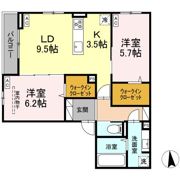 CLASSEUM仙台小田原 B棟の間取り画像