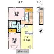 ピオニー Ⅱの間取り画像