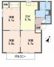 ハル・フォーレⅠ・Ⅱの間取り画像