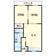 ハイツハカマタⅡの間取り画像