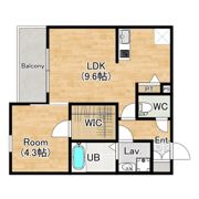 ジーメゾン妙興寺ルクシア★初期費用(最安)13万台で引越可の間取り画像