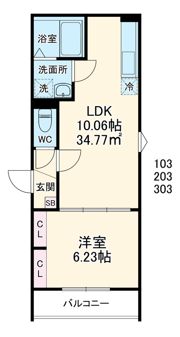 GRADUS若葉Ⅱ（グラドゥスワカバツー）の間取り画像