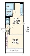 GRADUS若葉Ⅱ（グラドゥスワカバツー）の間取り画像