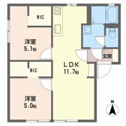 ガーデンハイツかわしま Bの間取り画像